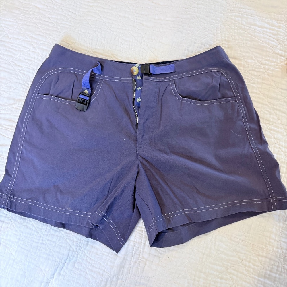 ISIS periwinkle blue stretch shorts women size 6